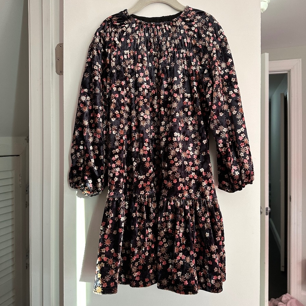 Junees papillon floral velour toddler girls dress 6